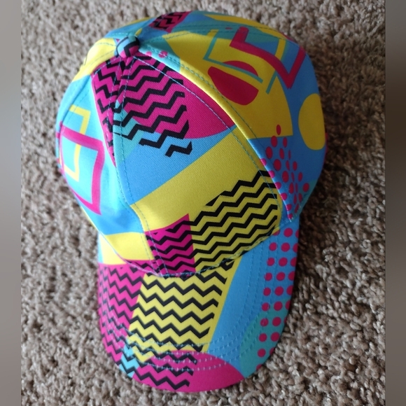 Retro Geometric Pattern Baseball Cap NWOT - Picture 5 of 10